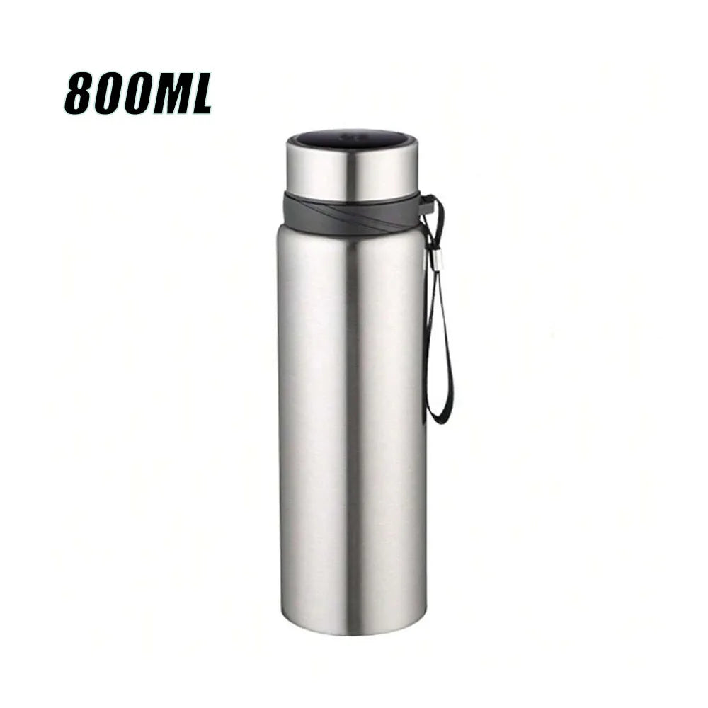 Garrafa de água térmica de 1l, garrafa de água fria e quente para água, chá, café, frascos a vácuo, garrafa de aço inoxidável